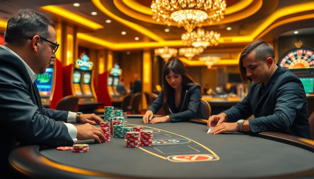 Experience the excitement of QQQ88 at a luxurious casino table with poker chips and cards.