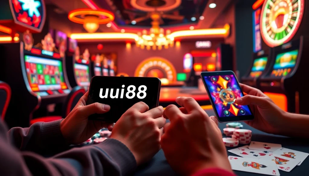 Experience the excitement of online gambling with uu88 tải app on your mobile device, featuring vivid casino elements and engaging gameplay.