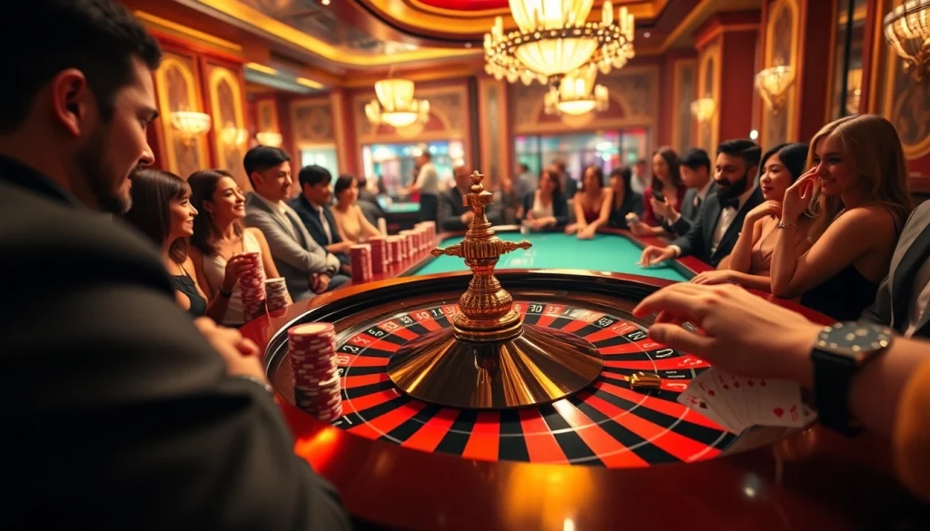 Exciting roulette action at https://bj88.fans/ where players enjoy high stakes in a luxurious casino atmosphere.