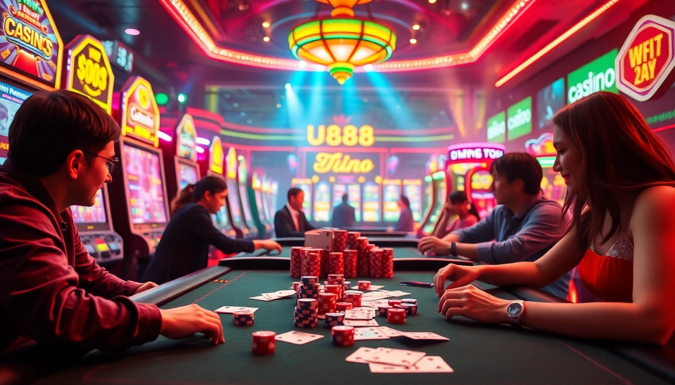Experience the thrill of U888's online casino with vibrant slots and live dealer action.