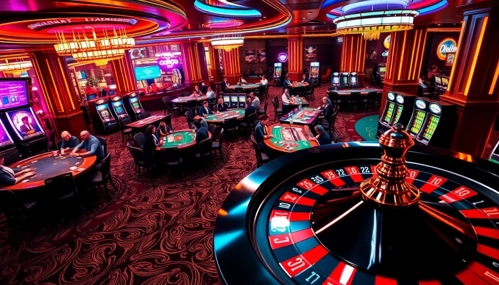 Players engaging at tables while winning at various games linked to https://af88.mba/, showcasing a vibrant casino atmosphere.
